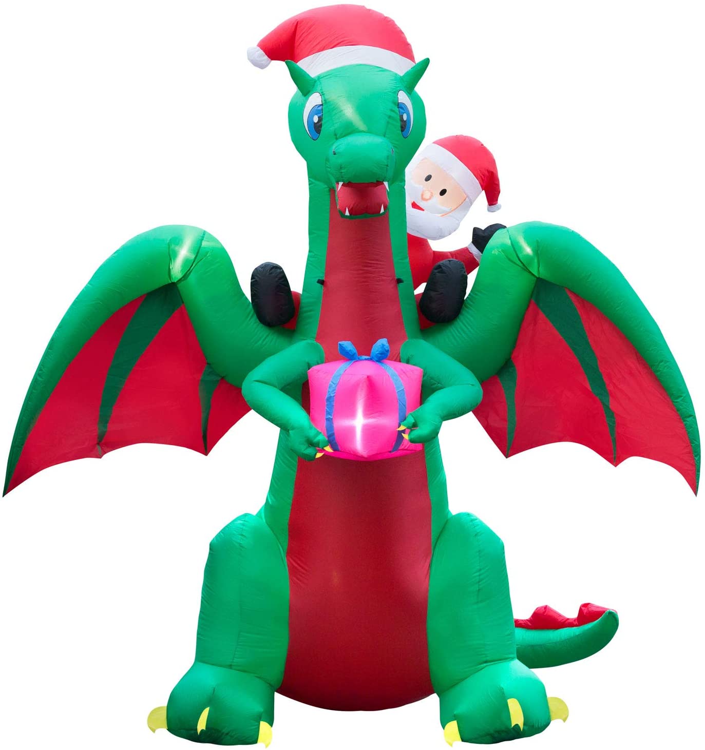 充气发光恐龙感恩节装饰气模圣诞节日卡通玩具摆件亚马逊爆款
