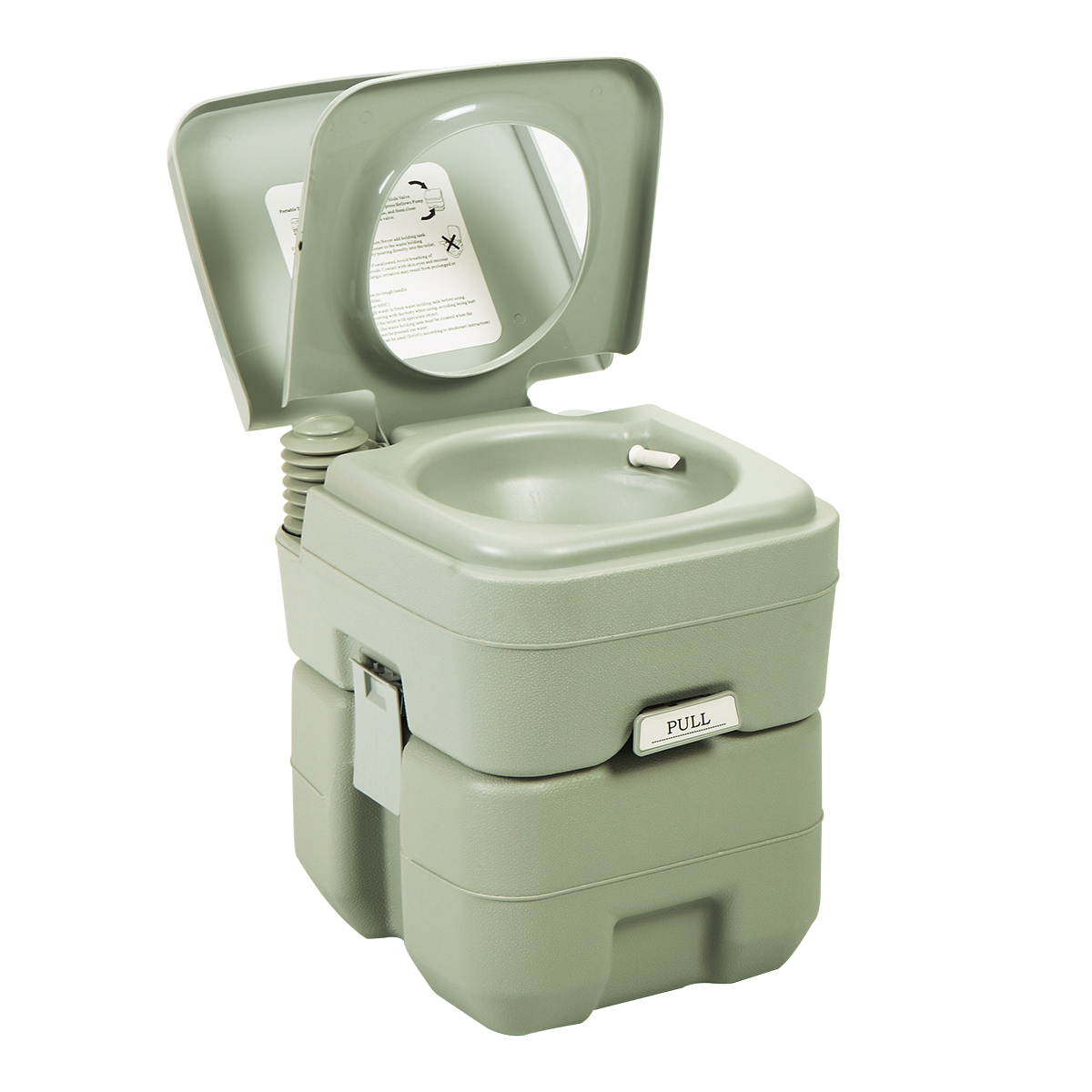 移动马桶绿色20l