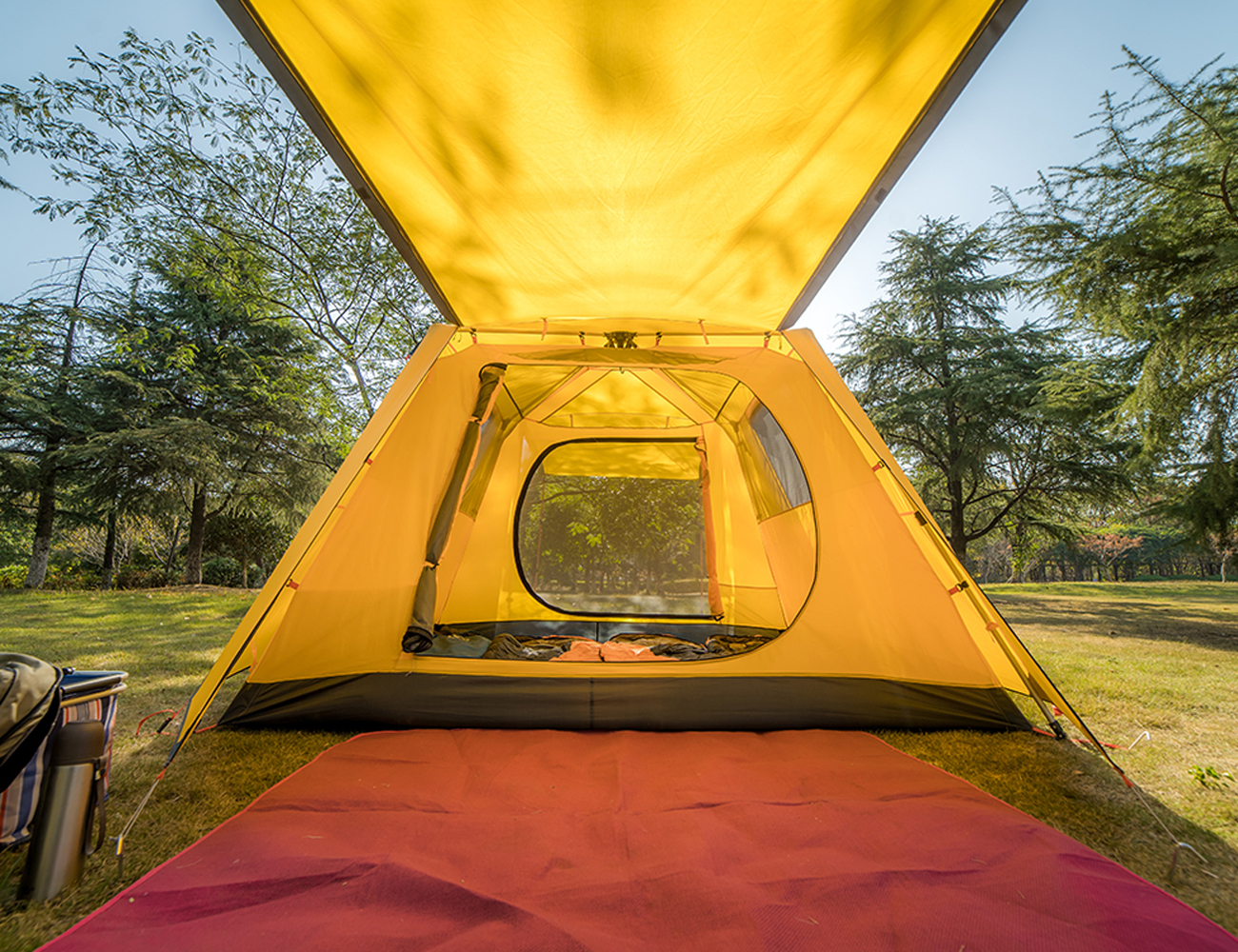 46人多人全自动防雨帐篷露营野外野营家庭休闲帐篷