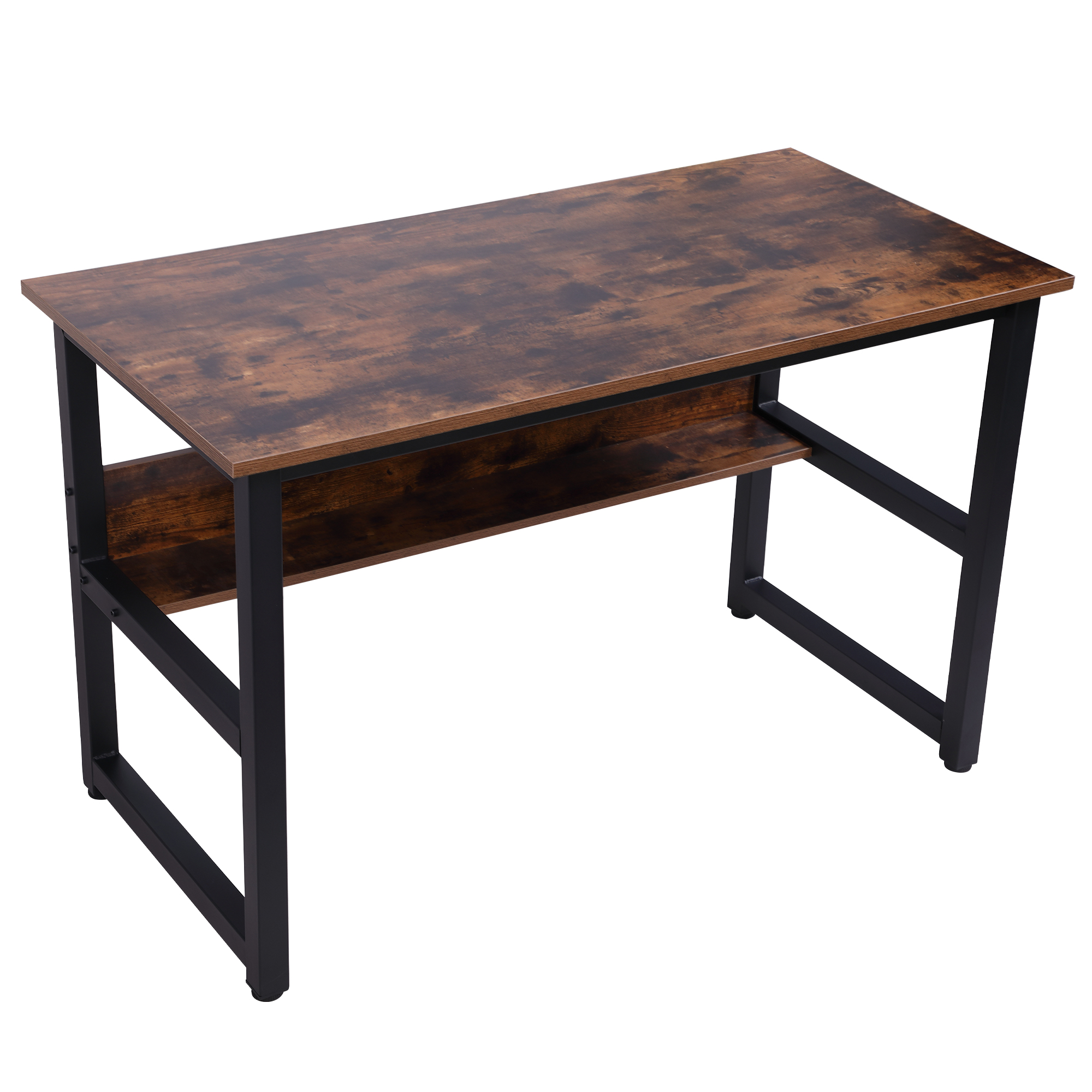 带置物板复古电脑桌