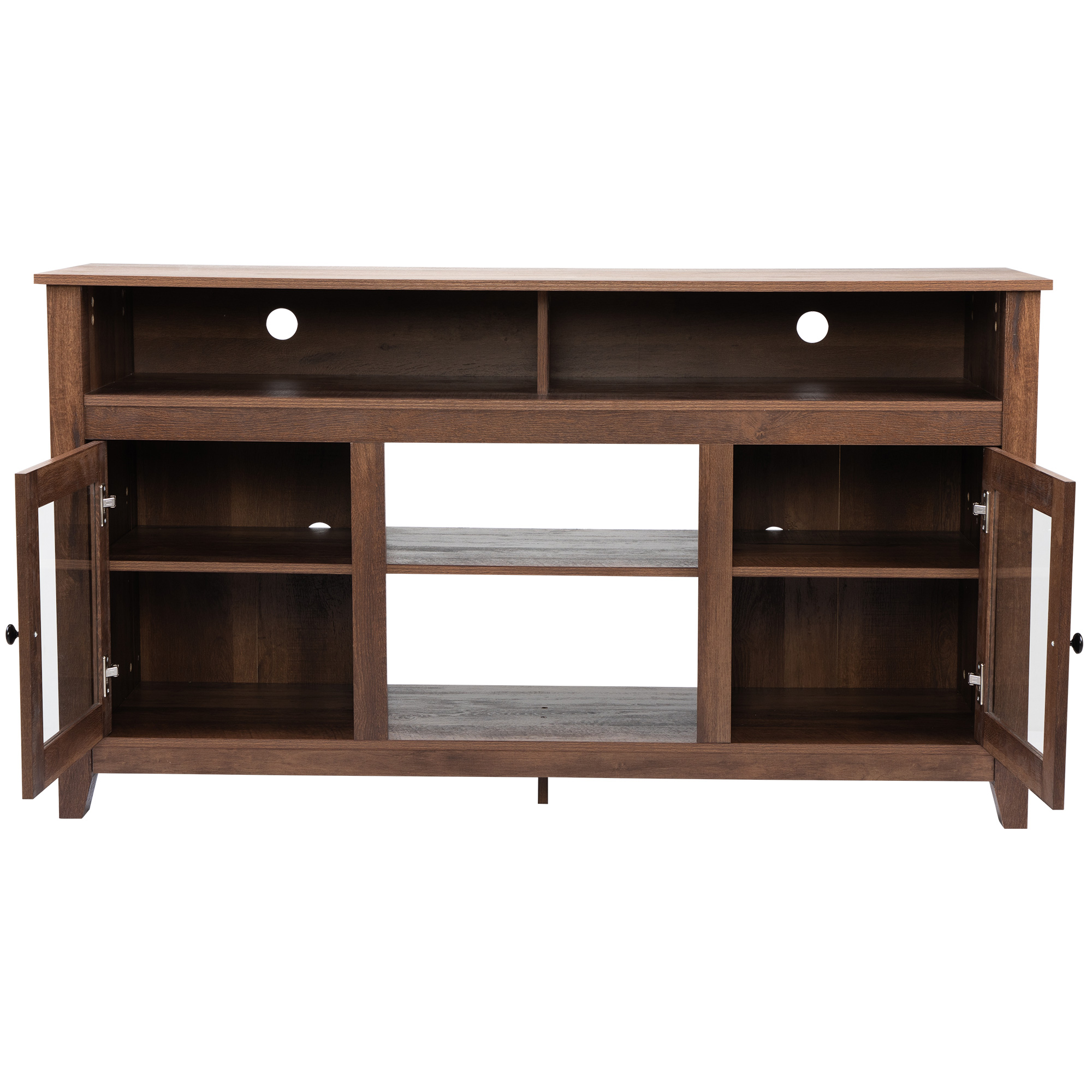 58英寸玻璃门电视柜红棕色