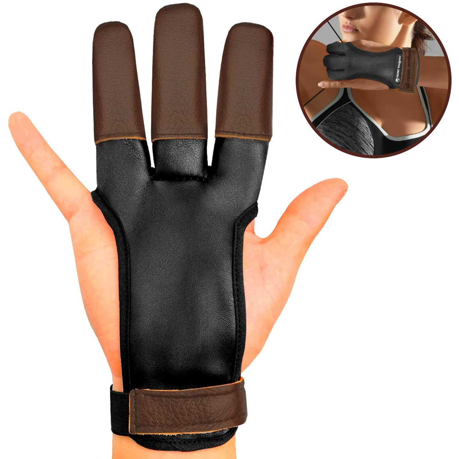 射箭三指护指手套